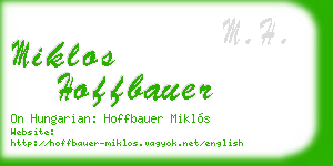 miklos hoffbauer business card
