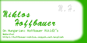 miklos hoffbauer business card